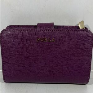 Furla Textured Purple Wallet